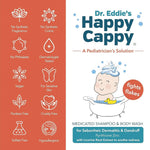 Happy Cappy Medicated Shampoo and Body Wash - Fragrance-Free - 8 Fl Oz