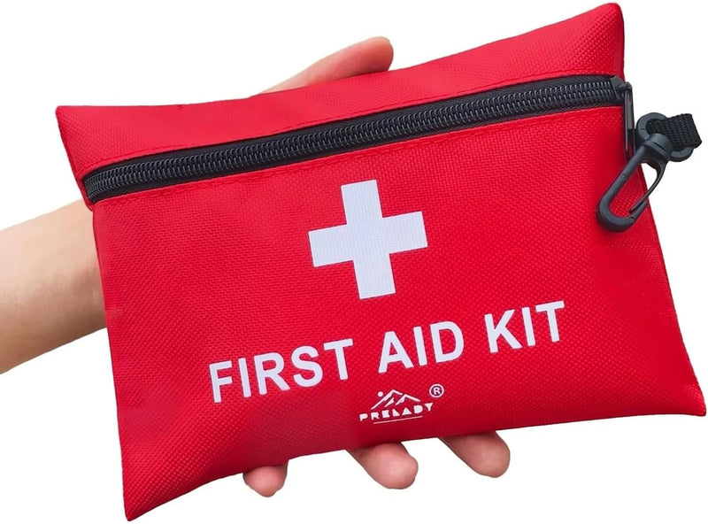 Mini First Aid Kit - 120 Piece Small Waterproof Hard Shell Medical Kit
