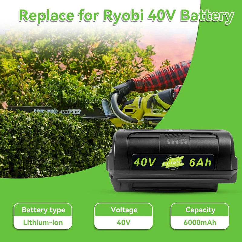 Lithium Battery Replacement for Ryobi 40V