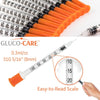 Gluco Care 0.3 ml/cc Syringes 31G x 5/16" (8mm), Orange Cap,100 pcs/bx