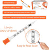 Gluco Care 0.3 ml/cc Syringes 31G x 5/16" (8mm), Orange Cap,100 pcs/bx
