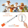 Gluco Care 0.3 ml/cc Syringes 31G x 5/16" (8mm), Orange Cap,100 pcs/bx