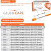 Gluco Care 0.3 ml/cc Syringes 31G x 5/16" (8mm), Orange Cap,100 pcs/bx