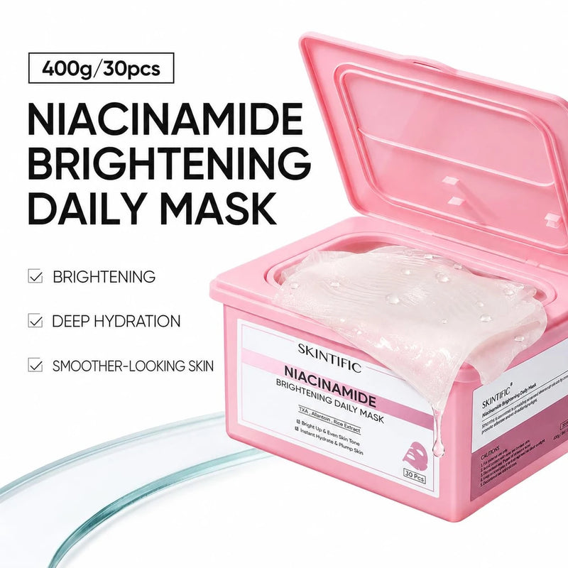 SKINTIFIC Niacinamide Daily Sheet Mask with Tranexamic Acid & Rice Extract