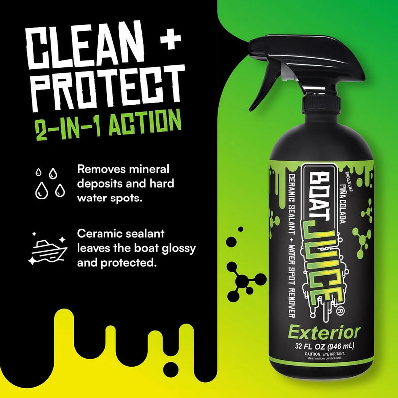 Boat Juice 2-in-1 Exterior Boat Cleaner & Ceramic Protectant Spray, 32 oz