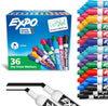 EXPO Dry Erase Markers, Low Odor Ink, Assorted Fashion Colors, Chisel Tip, 36 Count - Easily Erases, Ideal for Classroom, Home, Office, Back to School, Teacher Supplies
