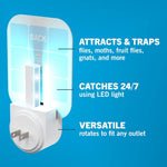 Safer Home Flying Insect Trap, Plug-In Fruit Fly Trap for Indoors, 1-Pack