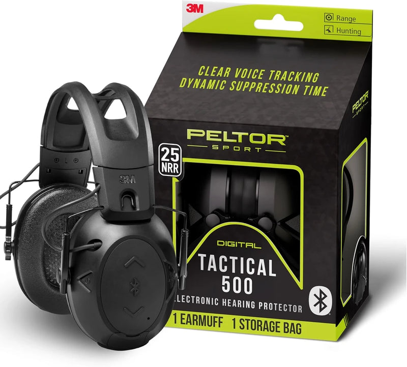 Peltor Sport Tactical 500 Bluetooth Hearing Protection Ear Muffs, 25 dB NRR