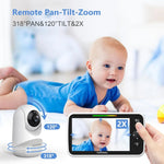 HelloBaby 6" IPS Large Screen Baby Monitor with Camera and Audio, No WiFi