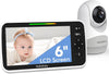 HelloBaby 6" IPS Large Screen Baby Monitor with Camera and Audio, No WiFi