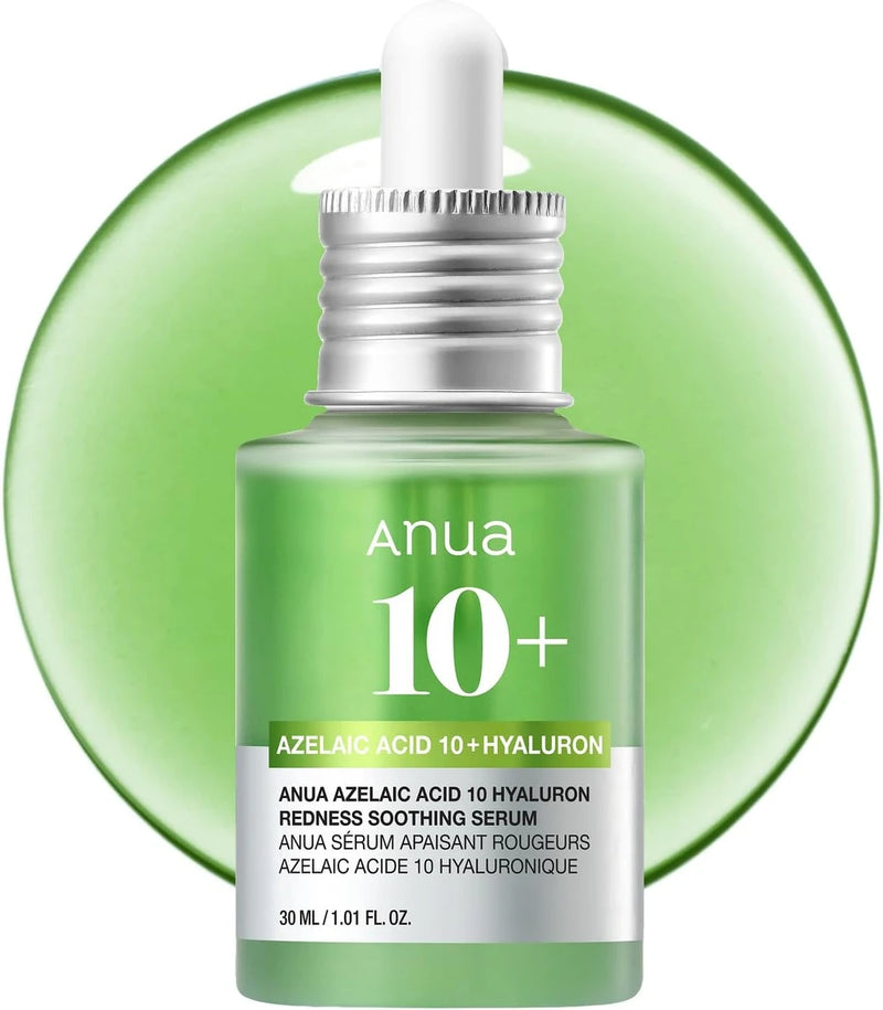 Anua Azelaic Acid 10 Hyaluron Redness Soothing Serum, 1.01 fl oz | Facial Serum for Blemish-Prone &amp; Oily-Prone Skin, Lightweight &amp; Hydrating Blemish Care, Hyaluronic Acid, Korean Skincare