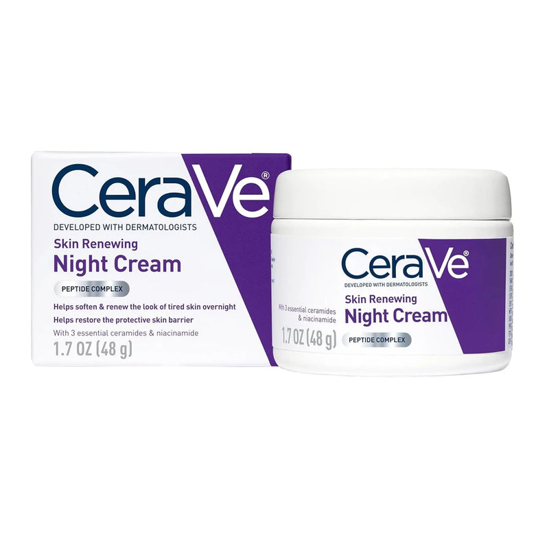 CeraVe Night Cream, Facial Moisturizer with Peptides &amp; Niacinamide, 1.7oz