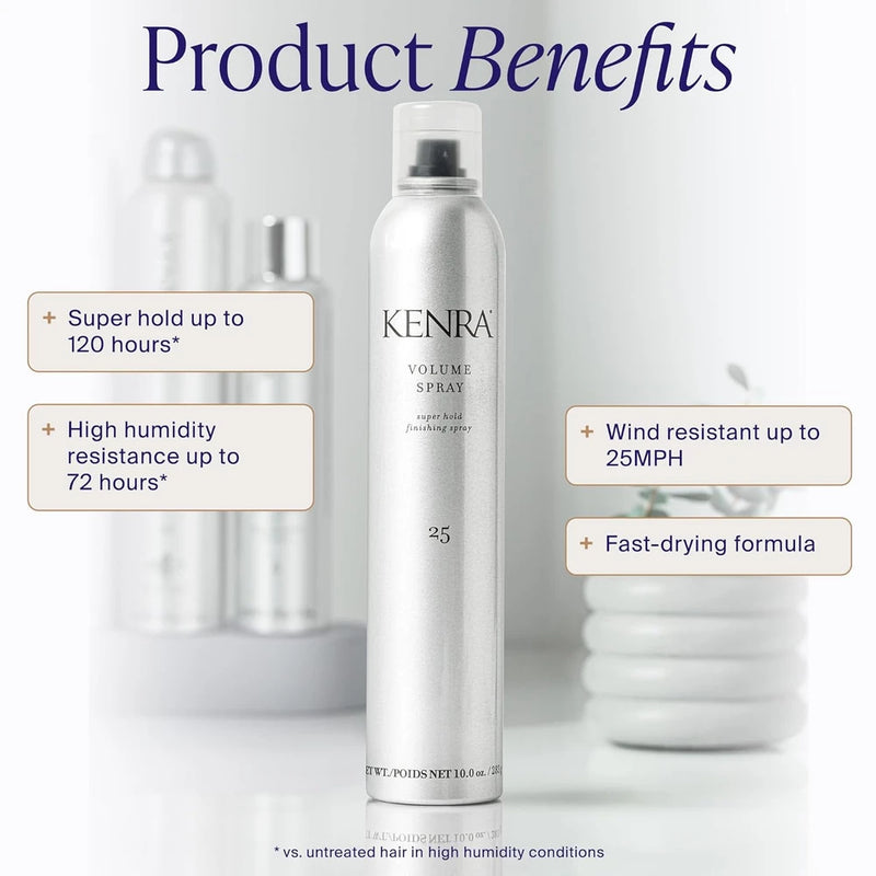 Kenra Professional Volume Spray 25 | Super Hold Finishing &amp; Styling Hairspray | Flake-free &amp; Fast-drying | Wind &amp; Humidity Resistance | All Hair Types