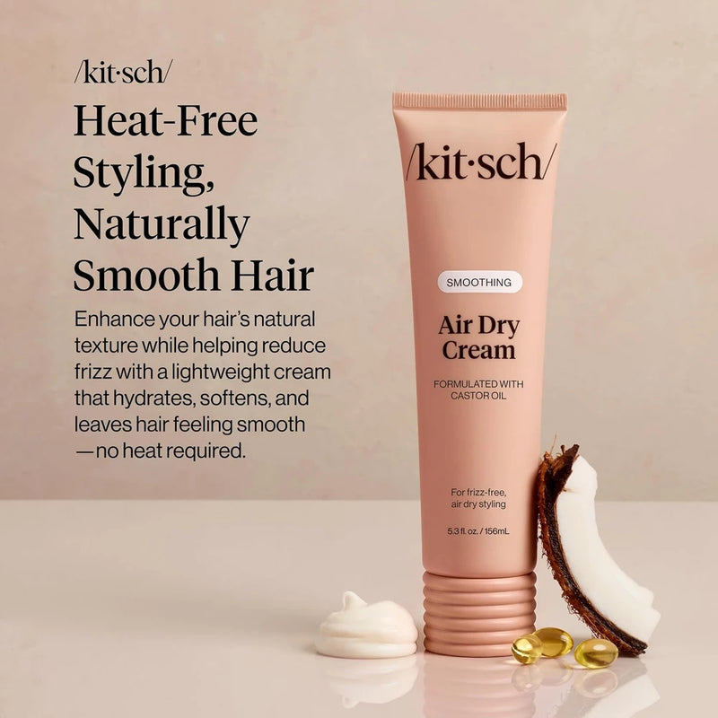 Kitsch Smoothing Air Dry Cream – With Castor Oil &amp; Coconut Oil - 5.3 oz