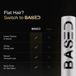 BASED Hair Texturizing Powder, Lightweight &amp; Volumizing Hair Styling Powder with Matte Finish, Add Texture to Hair with Medium Hold, For Short to Medium Hair, (1.69oz Bottle, 2.5 Gram Fill, Pack of 1)