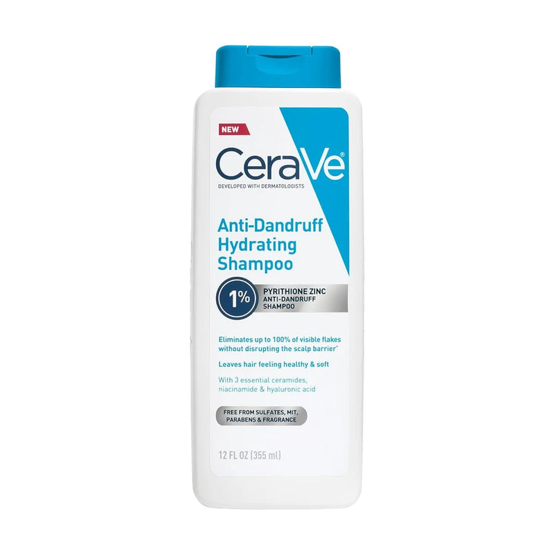CeraVe Hydrating Anti Dandruff Shampoo, Itchy Scalp Treatment, 12oz
