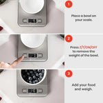 Etekcity Food Kitchen Scale, Digital Grams and Ounces, 11lb