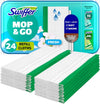 Swiffer Sweep + Mop, Wet Pads Refill, Floor Cleaner for Dirt, Dust, Hair, Cleaning Cloths for Mopping Home, Bathroom, Kitchen, All Purpose Multi-Surface Floor Wipes, Fresh, 24ct