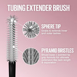 Maybelline Lash Sensational Sky Tubes Tubing Mascara, Extension-Like Lengthening Mascara, 24HR Eye Makeup with Shea Butter &amp; Castor Oil, Very Black, 1 Count