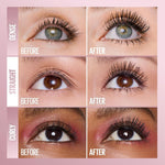 Maybelline Lash Sensational Sky Tubes Tubing Mascara, Extension-Like Lengthening Mascara, 24HR Eye Makeup with Shea Butter &amp; Castor Oil, Very Black, 1 Count