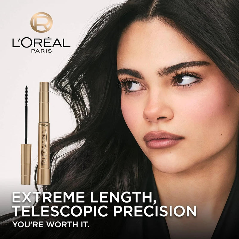 L’Oreal Paris Original Telescopic Mascara, Lengthening, Blackest Black