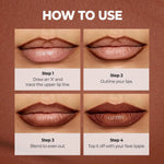 Laka Lip Liner - Smooth &amp; Blendable Soft Matte Lip Contour Pencil for Shaping &amp; Overlining Lips | Waterproof Formula, Oil-Cleanse Off, Long-Lasting Wear | #02 Suede Pink (Cool Nude Pink)