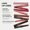 Laka Lip Liner - Smooth &amp; Blendable Soft Matte Lip Contour Pencil for Shaping &amp; Overlining Lips | Waterproof Formula, Oil-Cleanse Off, Long-Lasting Wear | #02 Suede Pink (Cool Nude Pink)
