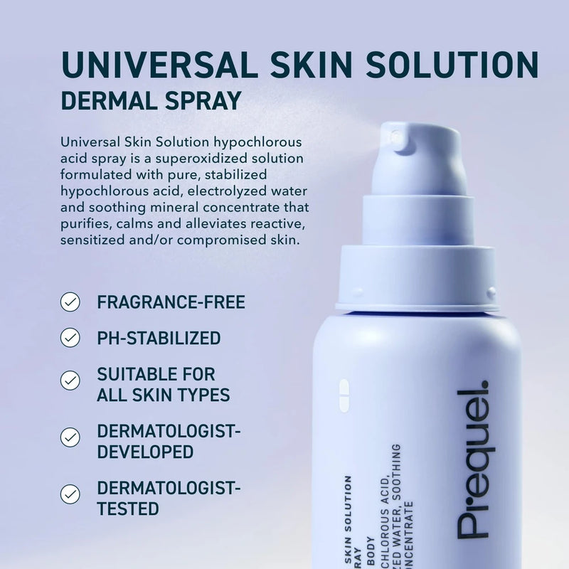 Prequel Skin Hypochlorous Acid Spray - HOCL Facial Mist Minerals 4oz