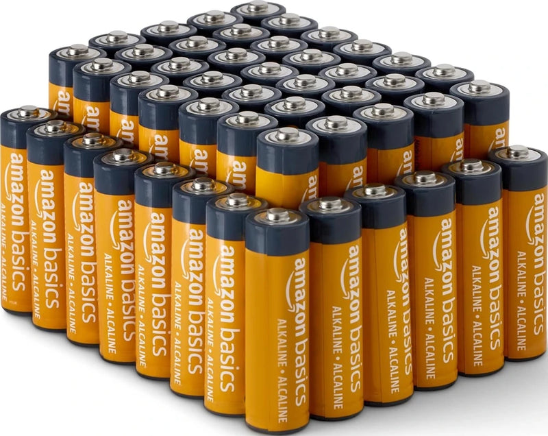 Amazon Basics 48-Pack AA Alkaline High-Performance Batteries, 1.5 Volt, 10-Year Shelf Life, Long-lasting, No Leakage