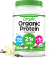Orgain Organic Vegan 21g Protein Powder, Vanilla Bean, 2.03 lb