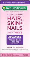 Nature's Bounty Advanced Hair, Skin &amp; Nails, 150 Rapid Release Softgels