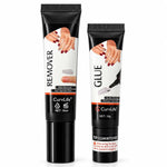 CurvLife 10g Semi Solid Nail Glue for Press Ons with 15ml Nail Glue Remover