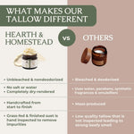 Hearth &amp; Homestead Whipped Beef Tallow for Skin &amp; Face, Unscented, 1.3oz