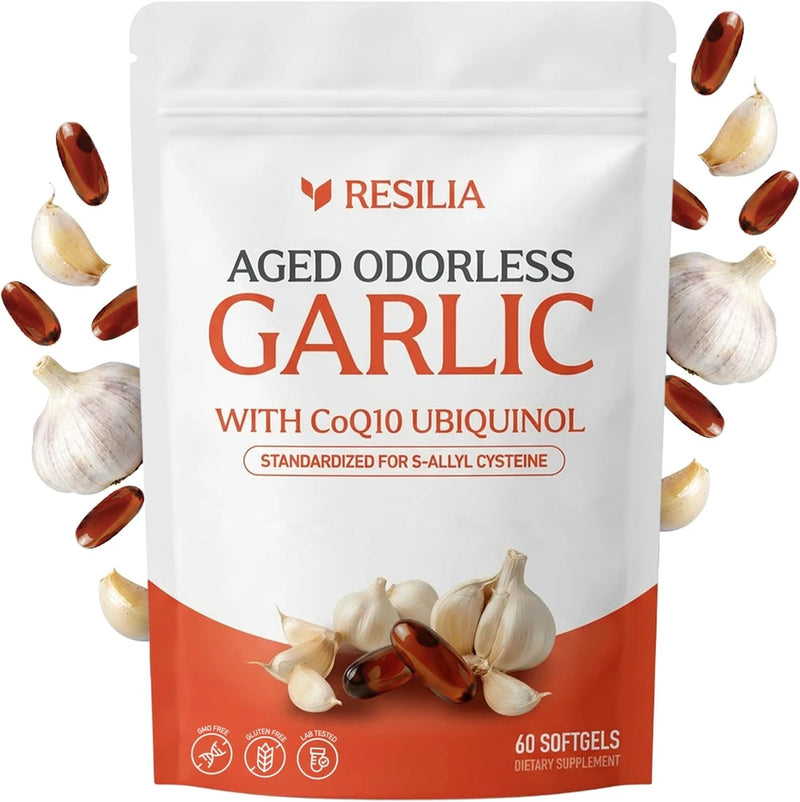 Resilia Odorless Aged Garlic Softgels (60 Count)