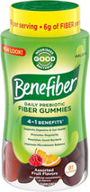 Benefiber Prebiotic Fiber Supplement Gummies, Assorted Fruit Flavor, 81 Ct