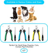 Candure Pet Nail Clippers Professional Nail Trimmer Suitable for Puppy, Cats, Rabbits and Guinea Pigs - Safety Lock/Protective Guard to Avoid Over Cutting (Blue, Small)