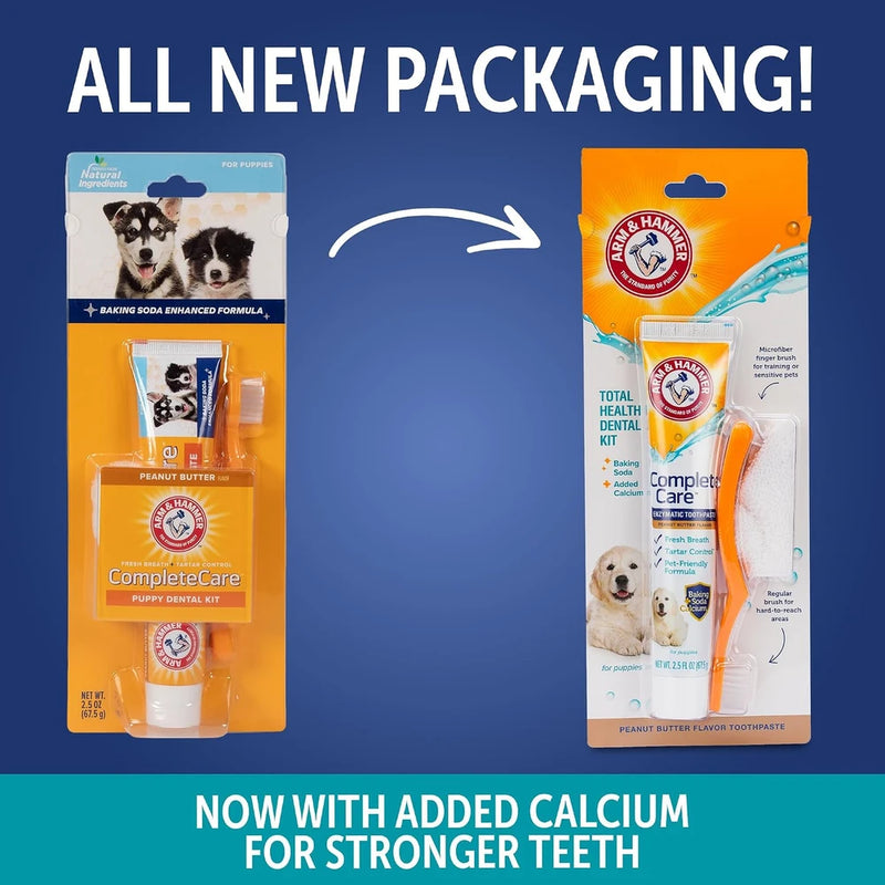 Arm &amp; Hammer Complete Care Puppy Dental Kit, Peanut Butter Flavor, 2.5 Oz
