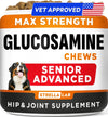 Senior Advanced Glucosamine for Dogs, Chondroitin Hip Joint Supplement Chew