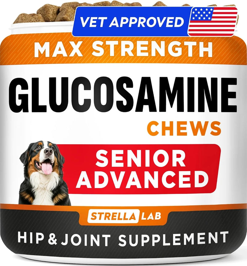 Senior Advanced Glucosamine for Dogs, Chondroitin Hip Joint Supplement Chew