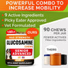 Senior Advanced Glucosamine for Dogs, Chondroitin Hip Joint Supplement Chew