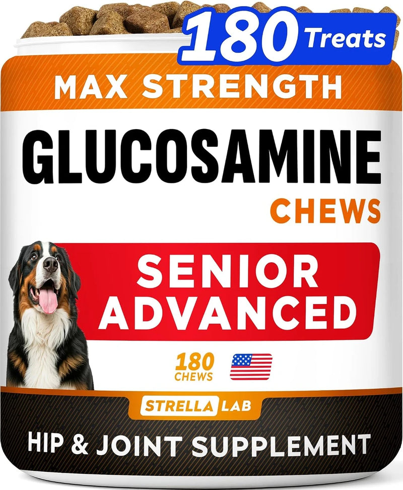 Senior Advanced Glucosamine for Dogs, Chondroitin Hip Joint Supplement Chew