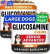 Senior Advanced Glucosamine for Dogs, Chondroitin Hip Joint Supplement Chew