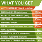 Advanced Joint Hemp Chews for Dogs Mobility - Hip &amp; Joint Pain Relief Chews