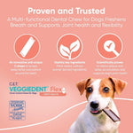 C.E.T. Veggiedent Fr3sh &amp; Flex Plaque and Tartar Control Chew for Dogs, S