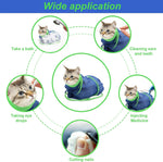 Cat Bathing Bag-Anti Scratch Grooming Shower Washing Bag for Nail Trimming