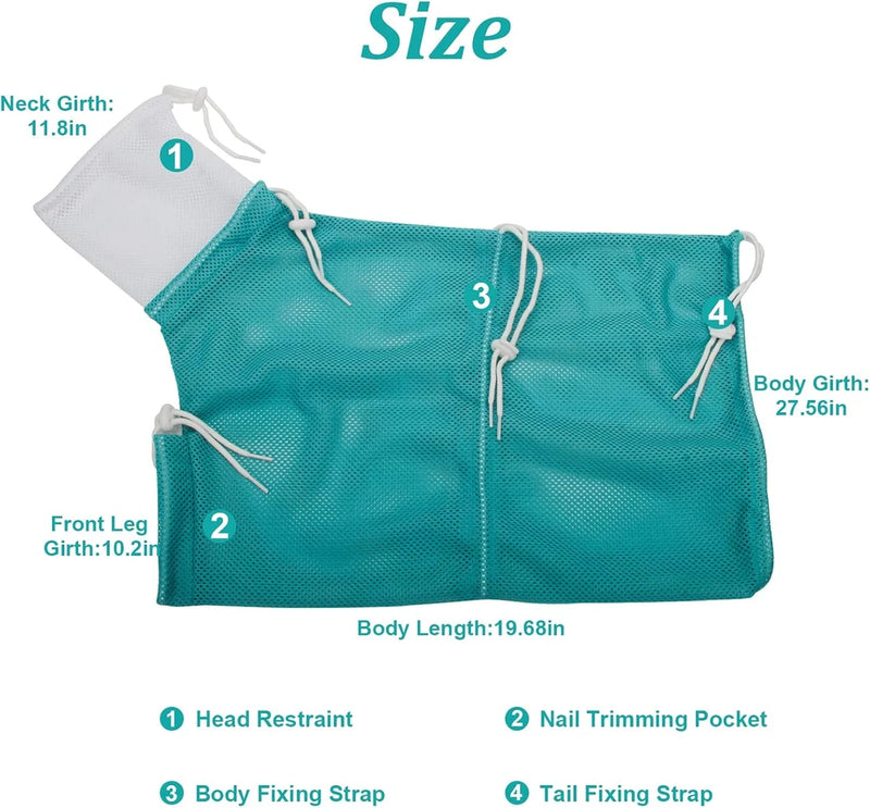 Cat Bathing Bag, Washing Grooming Shower Bag Anti Scratch for Nail Trimming