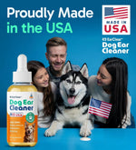Pup Labs Ear Clear, Natural Dog Ear Cleaner and Infection Treatment for Dogs, Dog Drops for Itching, Irritation, &amp; Wax Build-Up, 2-Pack