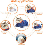 Cat Bathing Bag Anti Scratch-Washing Grooming Shower Bag for Nail Trimming
