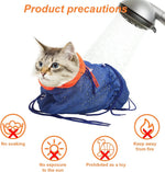 Cat Bathing Bag Anti Scratch-Washing Grooming Shower Bag for Nail Trimming