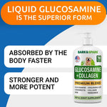 Liquid Glucosamine &amp; Collagen for Dogs, Hip Joint Supplement, Mobility Aid